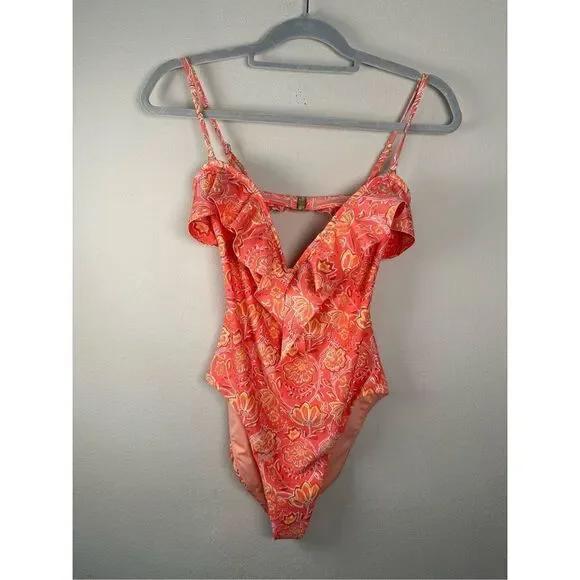 Ramy Brook Ruffle One Piece swimsuit sz Small - Picture 1 of 6